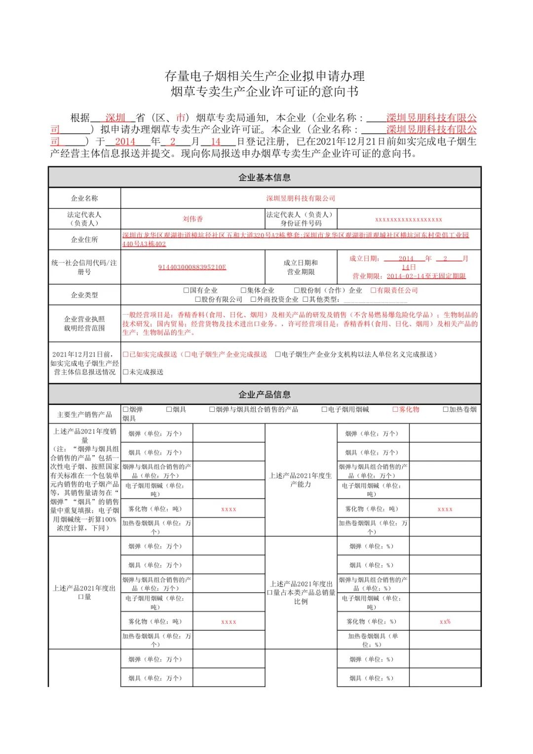 电子烟生产许可证申请填写指南来了：附品牌、烟油和代工厂实例模板