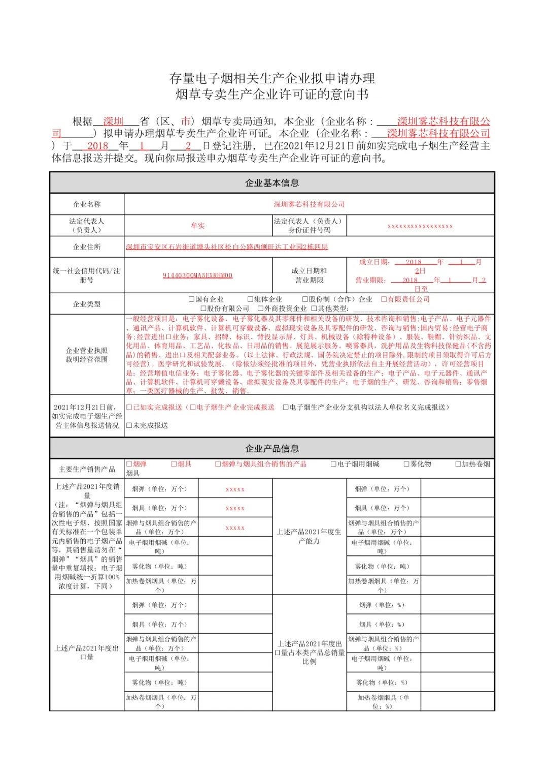 电子烟生产许可证申请填写指南来了：附品牌、烟油和代工厂实例模板