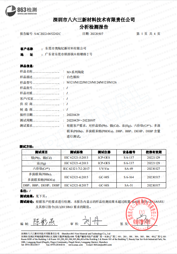 M+系列雾化芯介绍— CBD陶瓷芯