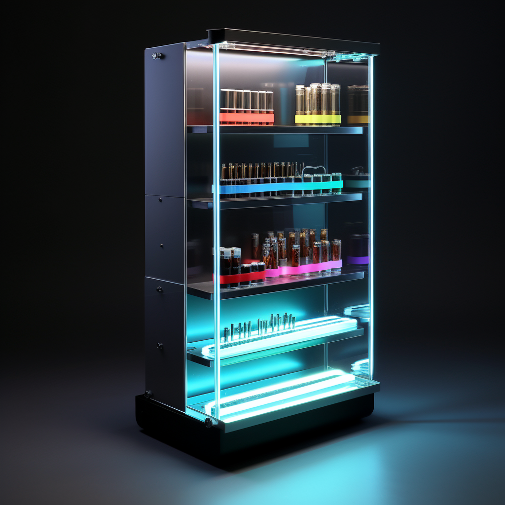 The stylistic categorization of electronic cigarette display racks