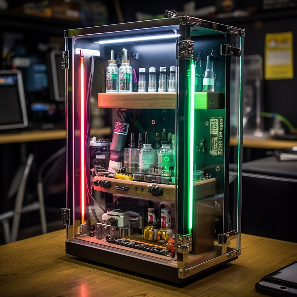 The stylistic categorization of electronic cigarette display racks