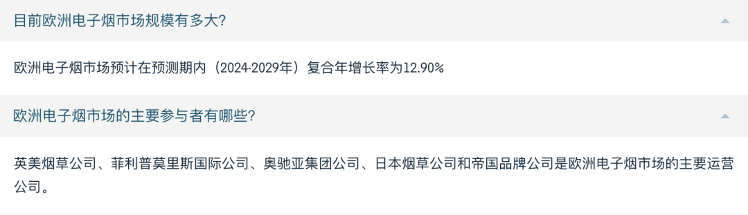 浅析欧洲的新兴电子烟市场