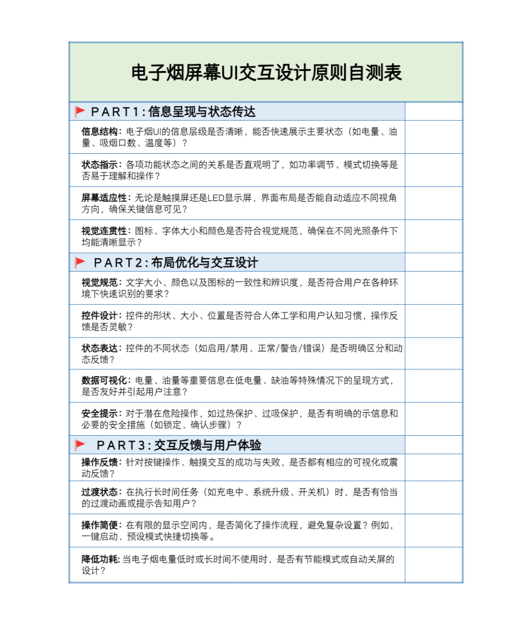 Igniting Trends! The Revolutionary Interaction Design of Large-Screen E-Cigarettes (With a Self-Inspection Checklist)