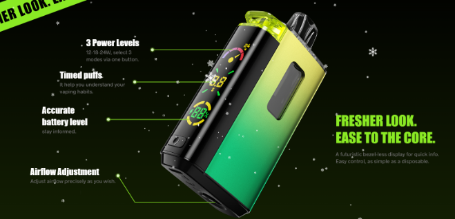 The VOOPOO transparent oil tank boasts impressive technical highlights: an expansive 15ml capacity, equipped with a leak-proof cotton core.
