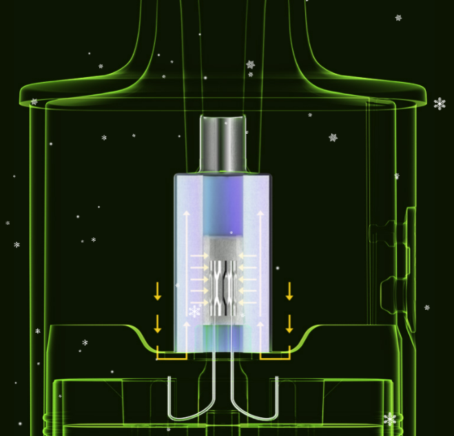 The VOOPOO transparent oil tank boasts impressive technical highlights: an expansive 15ml capacity, equipped with a leak-proof cotton core.